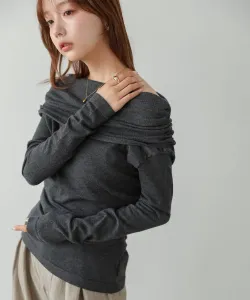 Топ с открытыми плечами и отметиной на талии