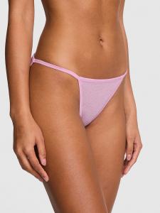 Трусики-Бикини из хлопковых стрингов Pink, waffle knit hushed lilac