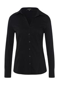 Блузка, блузочный воротник, для женщин MORE & MORE, черный