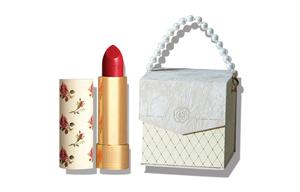 GUCCI Набор макияжа chanel inspired box с натуральным матовым финишем помада+пробник духов, подарок на день учителя