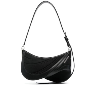 Mugler embossed Spiral Curve 01 shoulder bag, черный