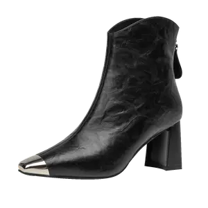 GUDIANFENGDU Женские черные угги на меху, цвет Black (Fleece-Lined)