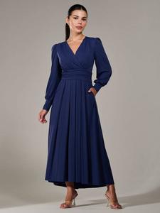 Миниатюрное макси-платье из мягкого джерси Jolie Moi, цвет Blue Navy