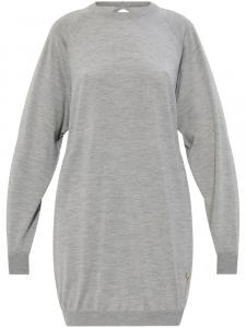 Moschino платье с открытой спиной, серый