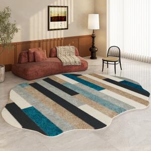 AOVOC Ковер 200х300 см для гостиной/спальни в светлом американском стиле, нестандартной формы, из искусственной шерсти, утолщенный