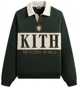 Регбийный пуловер Kith Nelson, зеленый