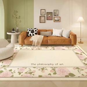 Saipos Ковер 120х160 см для спальни/гостиной, PVC Leather Waterproof, легко чистится без стирки, в стиле Small Flower