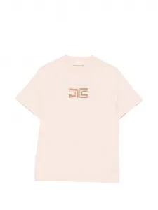 Футболка с логотипом Elisabetta Franchi La Mia Bambina, розовый