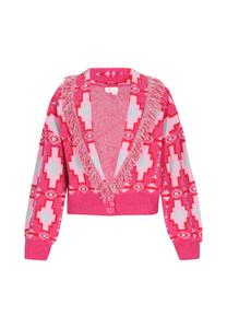 Вязаный кардиган IZIA, розовый/светло-розовый