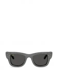 Солнцезащитные очки Wayfarer Puffer с паве-отделкой Ray-Ban, черный