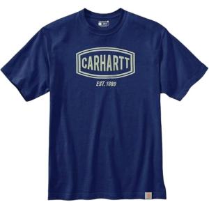 Футболка Unisex Loose Fit Heavyweight Short Sleeve Logo Graphic Carhartt, синий