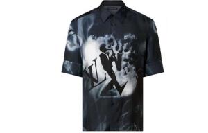 Рубашка мужская темно-синяя Louis Vuitton, темно-синий