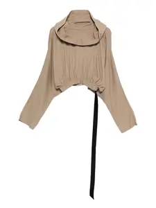 Худи с эластичным низом Rick Owens Drkshdw, нейтральный