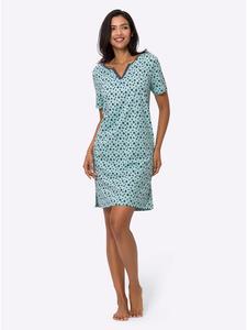Ночная рубашка с принтом мяты и дымчато-синего цвета Sieh an!