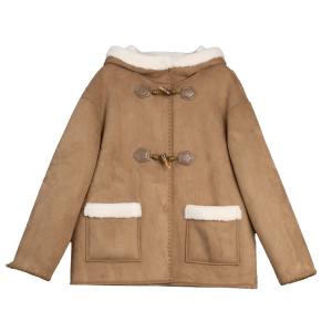 ELLE Вельветовая куртка Women's Dark Brown Hooded Moderate