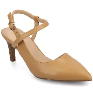 Женские туфли Scipio с перекрещивающимся ремешком на щиколотке и острым носом Journee, коричневый