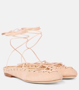Замшевые балетки Ghillies Chloé, Peachy Pink