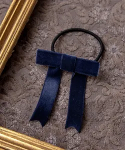 Бархатная лента эластичная Panpantutu, цвет Navy