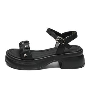 Сандалии с одним ремешком 5 см женские ZHR, Apricot