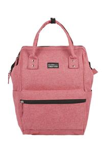 Рюкзак Basic DLX, отделения на молнии, прорезные карманы, однотонный Globetrotter, цвет Hellrot