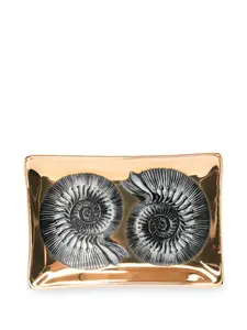 Фарфоровая пепельница giro di conchiglie, 10х15 см, Fornasetti, золотистый