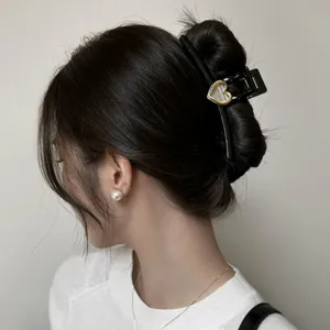 Корейская заколка для волос в форме сердца Miniministore, цвет Black