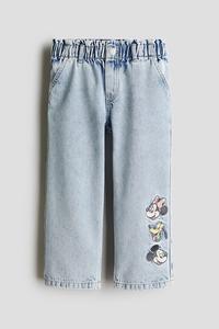 Широкие джинсы с принтами H&M, мультиколор