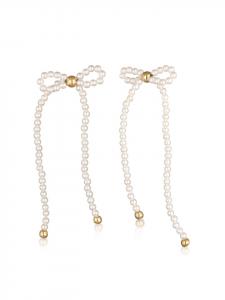 Elli Серьги в виде бантика из серебра 925 пробы белого цвета