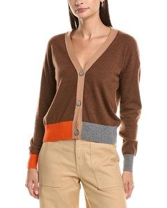 Кашемировый кардиган InCashmere Color Block Incashmere, оранжевый