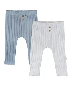 Комплект из 2 штанишек для мальчиков, синие, 3–6 месяцев Just Born, синий