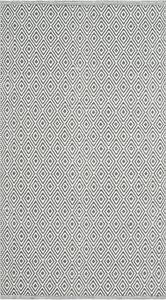 Ковер SAFAVIEH, 77 x 122 см, Montauk Collection, Ivory & Grey, ручное плоское плетение из хлопка, идеально для помещений с высокой проходимостью: прихожая, гостиная, спальня (MTK515C)