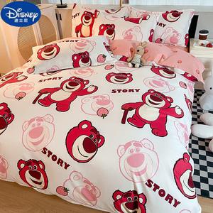 Disney Детский пододеяльник 200х220 см, цвет Adorable Strawberry Bear, комплект из 4 предметов