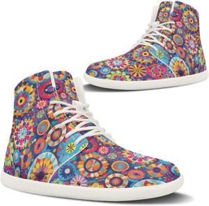 Pugasmiru Женские высокие кроссовки на шнуровке из искусственной кожи с плоской подошвой и декоративными ремешками, прогулочные кроссовки (белая подошва)