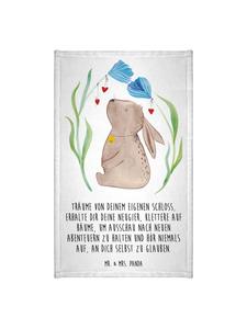 Mr. & Mrs. Panda Полотенце с изображением кролика, цветка и надписи белым цветом