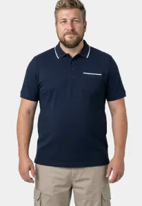 Поло-Рубашка приталенного силуэта с коротким рукавом и нагрудным карманом. Men Plus, Navy Blue