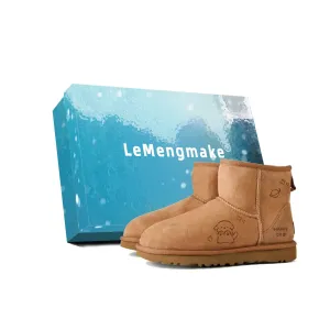 Классические мини ботинки Lemon Joy термостойкие устойчивые к истиранию короткие зимние ботинки для женщин Chestnut UGG, Chestnut