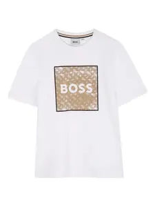 Футболка с логотипом BOSS Kidswear, белый