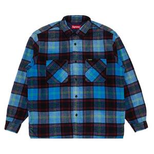Рубашка Supreme Quilted Plaid Shirt 'Blue'
