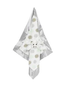 Плюшевое детское одеяло Little Giraffe в горошек, серебро, цвет Silver