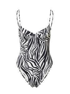 Купальник на косточках EDITED T-shirt Swimsuit Ulfa, черный/белый