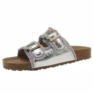 Тапочки-слайды женские, устойчивые к истиранию Aimilian, Silver