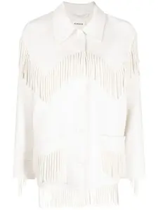 Пальто оверсайз Leak с бахромой P.A.R.O.S.H., нейтральный