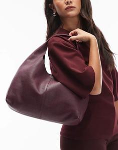 & Other Stories маленькая сумка-тоут из натуральной кожи в цвете темно-малинового вина