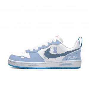 Nike Кроссовки для скейтбординга Court Borough Soft Island Bunny Shadow Slip Resistant Abrasion Resistant Low top для детей, синие