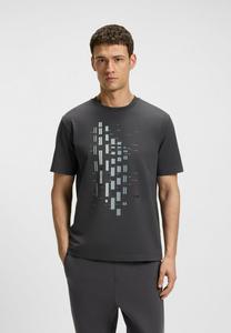 Футболка с принтом BOSS, темно-серый