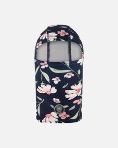 Балаклава из флиса с цветочным принтом в синем цвете Deux par Deux