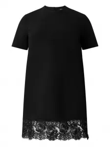Платье мини с кружевным подолом Roberto Cavalli, черный
