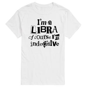 Мужская футболка с рисунком Libra Indecisive Licensed Character, белый