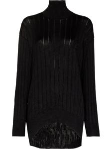 Balenciaga джемпер в рубчик, черный