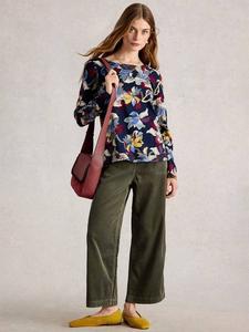 Топ Weaver с цветочным принтом White Stuff, Navy